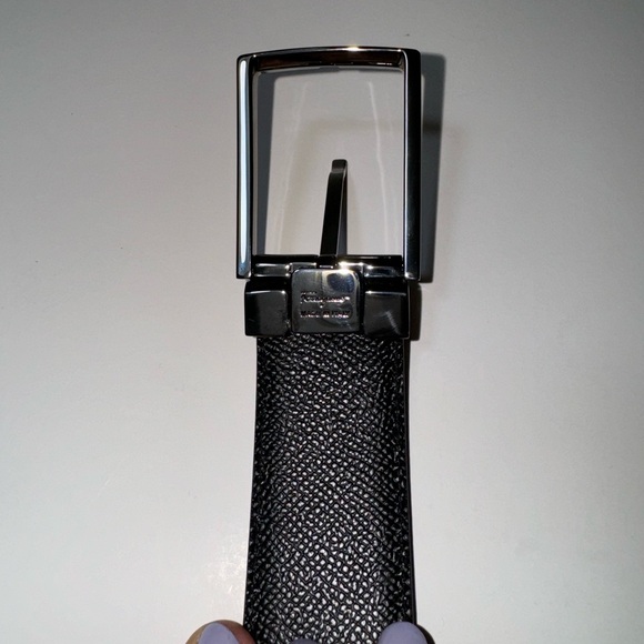 Salvatore Ferragamo Gancini keeper reversible adjustable belt black/brown 34 NWT - Picture 6 of 11